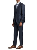 Checked Wool Single-Breasted Suit
