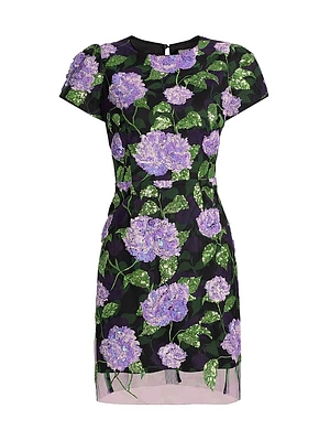 Kyla Sequined Floral Minidress