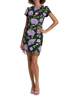 Kyla Sequined Floral Minidress