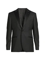 Jacquard Tuxedo Peak-Lapel Jacket
