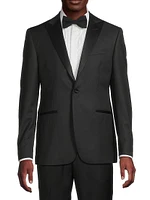 Jacquard Tuxedo Peak-Lapel Jacket