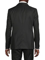 Jacquard Tuxedo Peak-Lapel Jacket