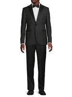 Jacquard Tuxedo Peak-Lapel Jacket