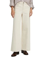 Tiny Dancer Stretch-Cotton Wide-Leg Jeans