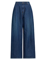 Greene St Cotton-Linen Wide-Leg Pants