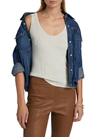 Merino Wool Knit Scoopneck Tank