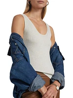 Merino Wool Knit Scoopneck Tank