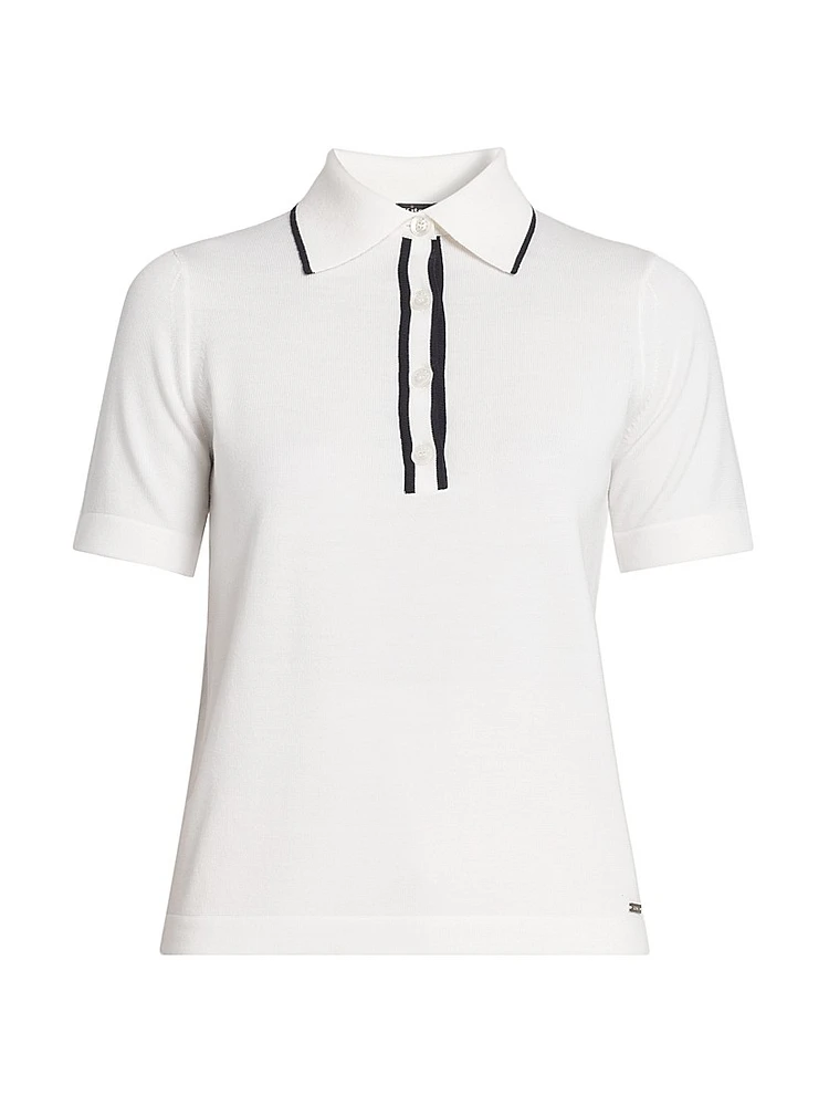 Wool Knit Polo Shirt