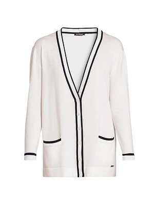 Wool Knit V-Neck Cardigan