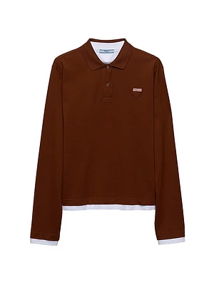 Piqué and Jersey Polo Shirt