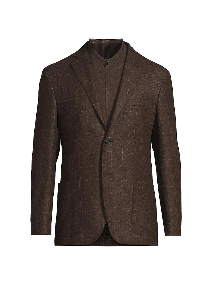 ID Wool-Cashmere Plaid Jacket