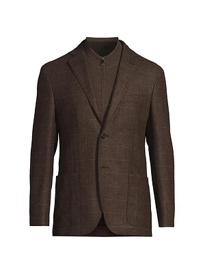 ID Wool-Cashmere Plaid Jacket