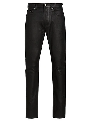 Stretch Leather Skinny Pants