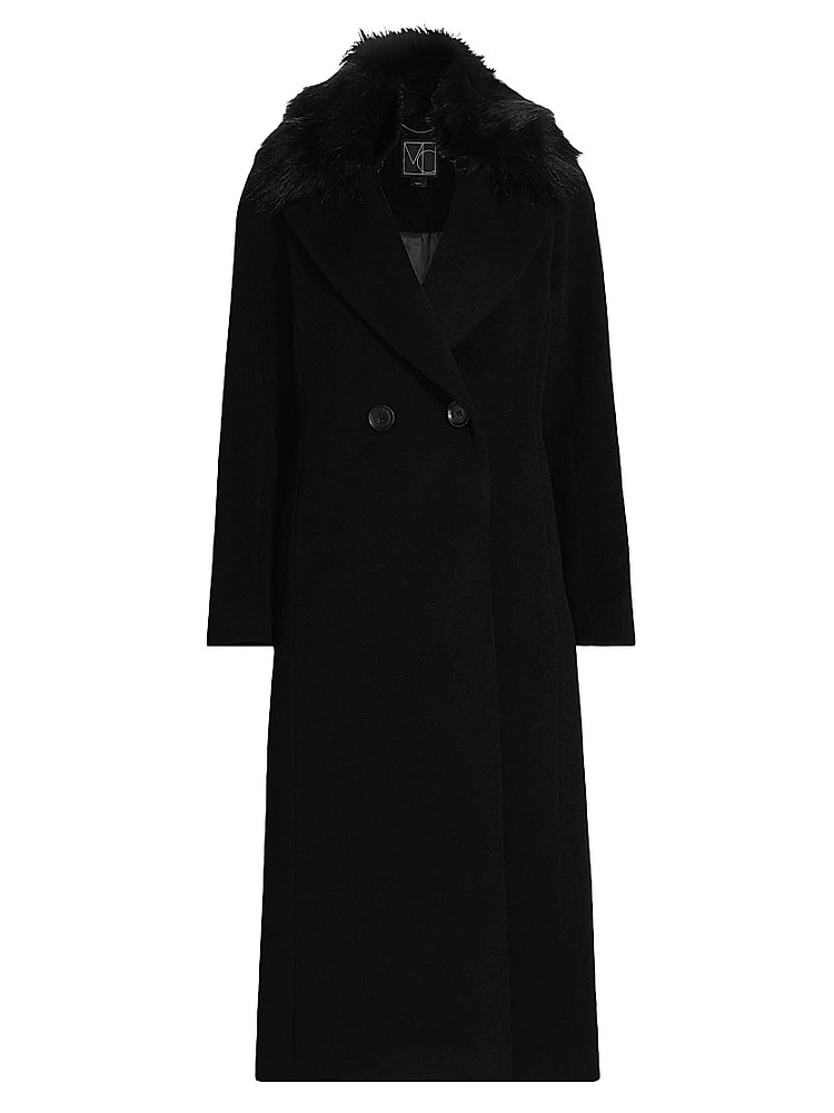 Madison Fur Collar Maxi Wool Coat