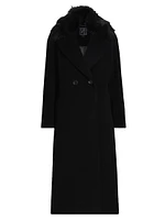 Madison Fur Collar Maxi Wool Coat