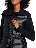 Mac Mixed-Media Down Coat