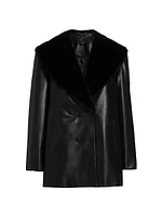 Faux Fur Leather Jacket