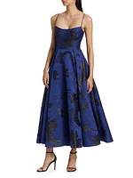 Nicolette Floral Jacquard Maxi Dress