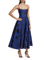 Nicolette Floral Jacquard Maxi Dress