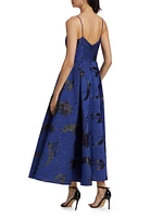 Nicolette Floral Jacquard Maxi Dress
