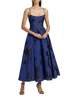 Nicolette Floral Jacquard Maxi Dress