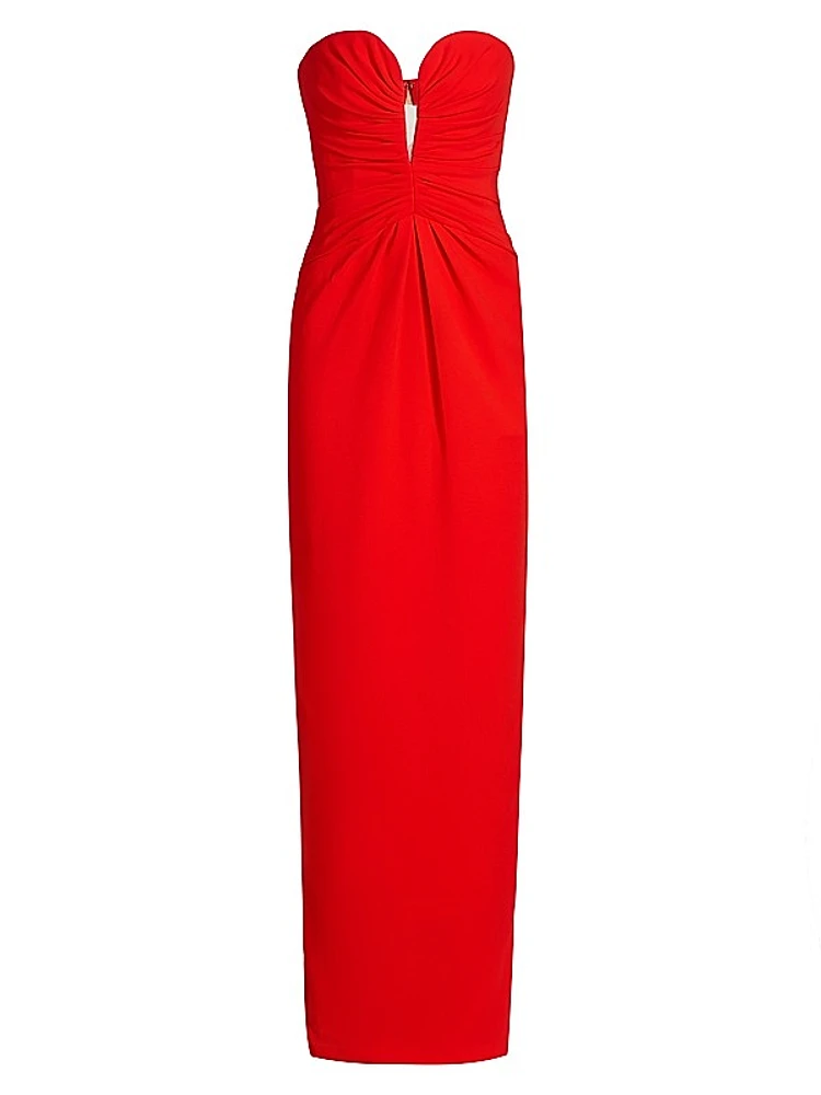 Ruched Strapless Gown