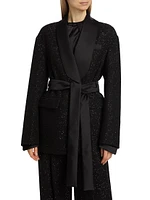 Pau Sparkle Self-Tie Jacket
