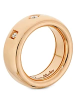 Iconica 18K Rose Gold & 0.10 TCW Diamond Wide Ring