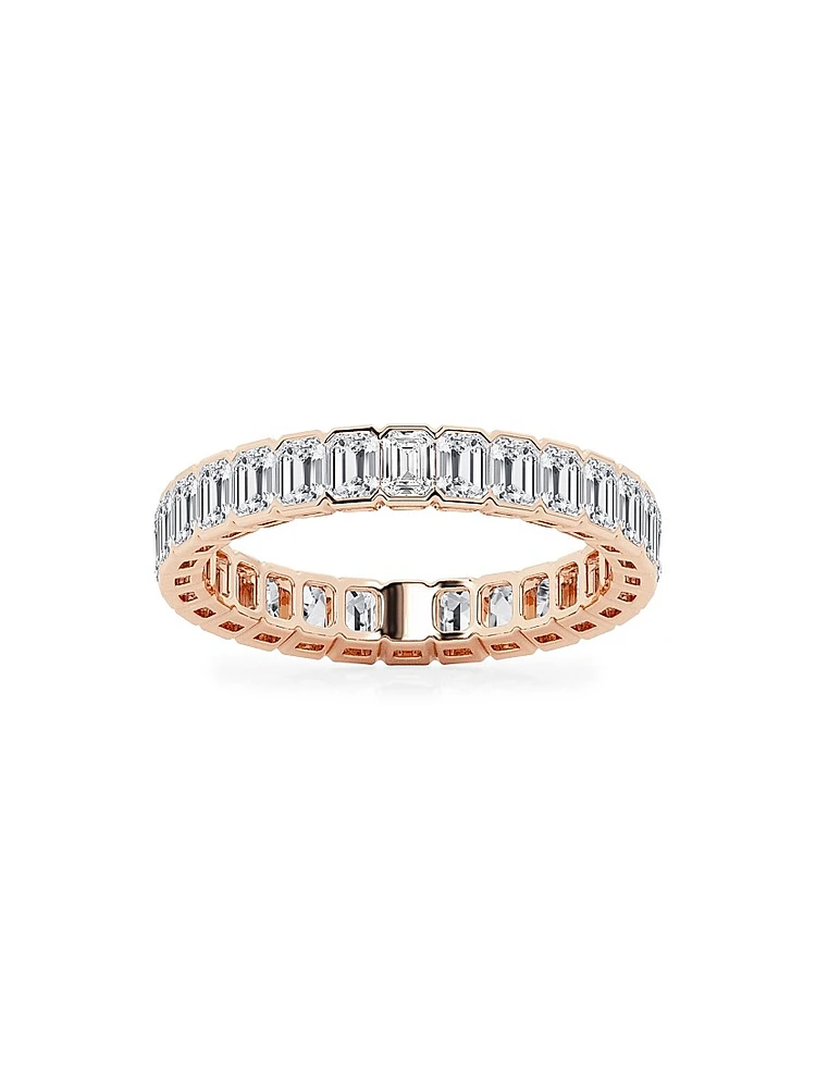 14K Rose Gold & Emerald-Cut Lab-Grown Diamond Eternity Band/2.00-5.00 TCW