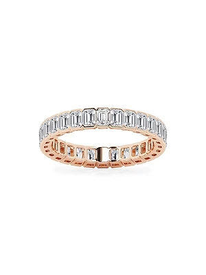 14K Rose Gold & Emerald-Cut Lab-Grown Diamond Eternity Band/2.00-5.00 TCW