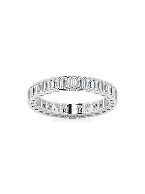 Platinum & Emerald-Cut Lab-Grown Diamond Eternity Band/2.00-5.00 TCW