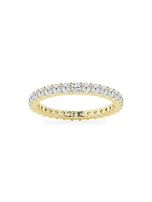 14K Gold & Round Lab-Grown Diamond Shared-Prong Eternity Band/1.00-5.00 TCW