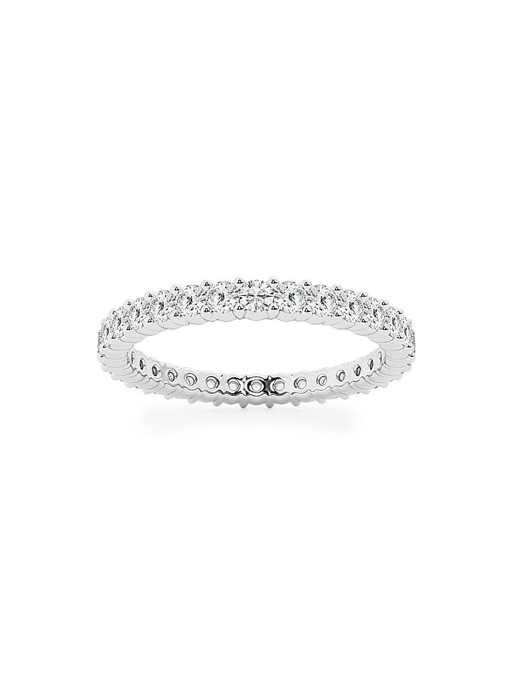 Platinum & Round Lab-Grown Diamond Shared-Prong Eternity Band/1.00-5.00 TCW