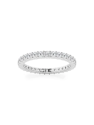 Platinum & Round Lab-Grown Diamond Shared-Prong Eternity Band/1.00-5.00 TCW