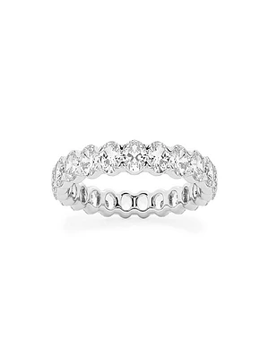 Platinum & Oval Lab-Grown Diamond Eternity Band/2.00-5.00 TCW