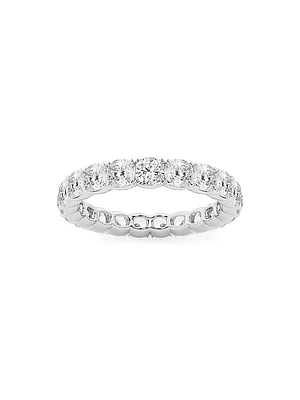 Platinum & Cushion-Cut Lab-Grown Diamond Eternity Band/3.00-5.00 TCW