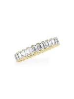 14K Yellow Gold & Emerald-Cut Lab-Grown Diamond Eternity Band/2.00-5.00 TCW