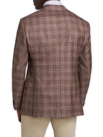 Windowpane Plaid Wool Jacket
