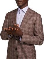 Windowpane Plaid Wool Jacket