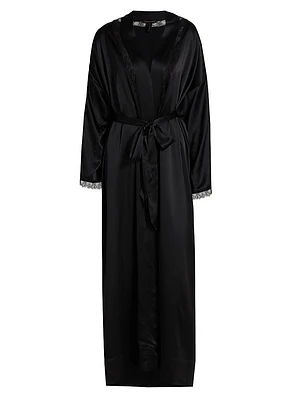 Silk Lace Inset Robe