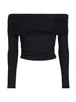 Echauffe Off-The-Shoulder Knit Blouse