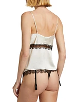 Lace-Inset Silk Camisole