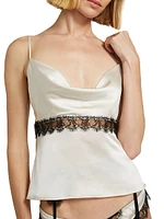 Lace-Inset Silk Camisole