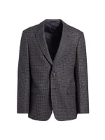 Check Wool & Cashmere Jacket