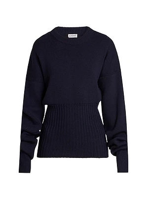 Cinched Wool Sweater