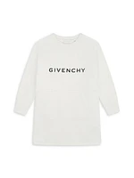 Little Girl's & Logo Fleece Sweatshirt Dress