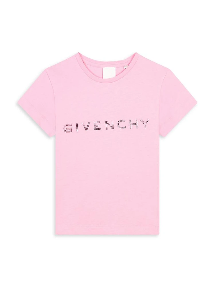 Little Girl's & Girl's Rhinestone Logo T-Shirt