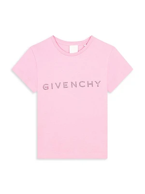 Little Girl's & Girl's Rhinestone Logo T-Shirt
