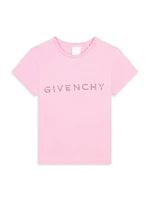 Little Girl's & Girl's Rhinestone Logo T-Shirt