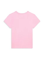 Little Girl's & Girl's Rhinestone Logo T-Shirt